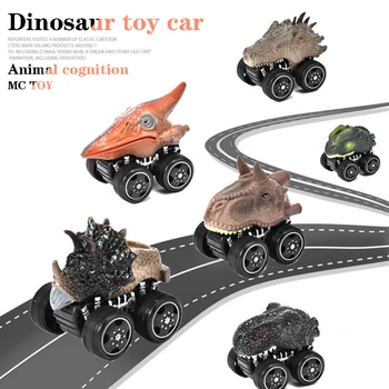 Baby Dinosaur Auto Rotaļlietas Bērniem Pull Atpakaļ Dinozauru Modeļu Automašīnas Rotaļlietas Tyrannosaurus Tatankacephalus Triceratops Pterosauria Automašīnām Dāvanas