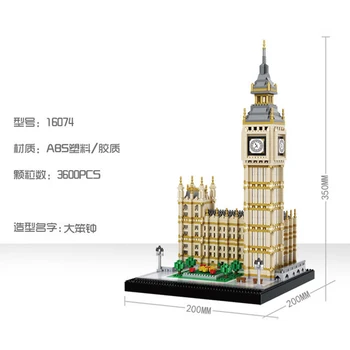 Balody Ķīnas Slavenā Yueyang Yellow Crane Tornis Dimanta Mini Bloki Arhitektūras Paraugpilsēta Ēkas Rotaļlietas