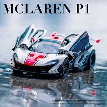 Bezmaksas Piegāde 1:32 Superauto McLaren P1 Automašīnas modelis Sakausējuma Pull Atpakaļ, Mazulis, Rotaļu Automašīnas 2 Atvērto Durvju Bērnu Dāvanas, Vairumtirdzniecība