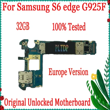 Bezmaksas Piegāde,S6 mātesplati atbloķēt Samsung Galaxy S6 Malas G925F mātesplati 32gb ar šķeldu mainboard G925F karti Android