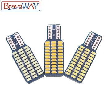BraveWay 10PCS LED T10 192 194 168 W5W LED Spuldzes 33 SMD 3014 Auto Aizmugurējie Lukturi Dome Lukturis Baltā DC 12V Canbus Bez Kļūdām 514