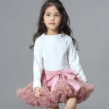 Bērni Bērniem, Meitenēm Svārki Drēbes princess Meitene Baby Happy Birthday Svārki Bērniem Šifona Baleta Svārki Balerīna Pettiskirt