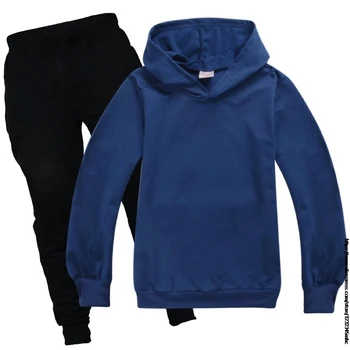 Bērniem Tracksuit Meiteņu Drēbes Iestatīt vienkrāsainu Hoodies un Bikses Bērniem Sportwear Apģērbu Modes Sporta Tērps Zēnu Skola 29314