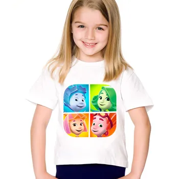 Bērniem krievu Karikatūra Izdrukāt Fixies Smieklīgu T kreklu Bērniem Vasaras Apģērbu Ikdienas Topi Bērnu Tees Zēniem/Meitenēm