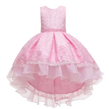 Bērnu Mežģīnes, Izšuvumi Princese Kleita Meitene Oficiālu Ilgi Birthday Party Saģērbt Meitene Kleita Baby Meiteņu Drēbes