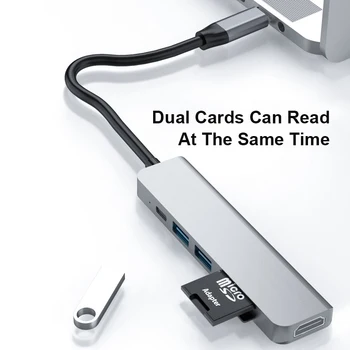 C tipa HDMI-compatibleHub USB C PD 87W Doks USB 3.1 Sadalītāja USB-C Elektroenerģijas Piegādes Piederumi MacBook Pro Huawei Mate P20