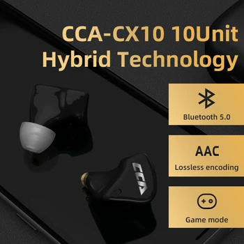 CCA CX10 Bluetooth 5.0 TWS In-Ear Monitor Austiņas 1BA+4DD Hibrīda Vadītāja Vienības Bezvadu Austiņas HIFI Stereo Spēli Sporta Austiņu CX4