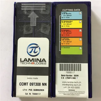 CCMT09T308NN LT10 CNC asmens karbīda ielikt 10pcs/daudz oriģinālu CCMT 09T308 NN LT10 7262