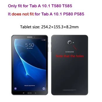 Case for Samsung Galaxy Tab 10.1 T580 T585 2016 Heavy Duty 2 in 1 Hibrīds, Izturīgs, Izturīgs Tablete Vāks T580N+Filma+Pildspalva