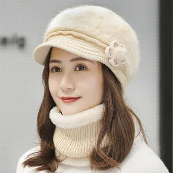 Cepuri Sieviešu silts korejiešu stilā, moderns ziemas, rudens un ziemas modes sieviešu visu maču jaunā berete pīļu mēles īss