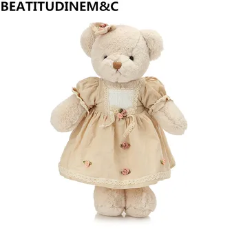 Cute Princese Stila Teddy Bear, Plīša Rotaļlieta, Kleitu, Lāča Lelle, Bērnu Rotaļlietas, Meitene Dzimšanas dienas Dāvanu, Mājas Apdare