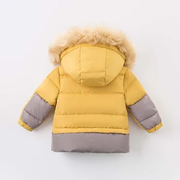 DB5927 dave bella ziemas bērnu zēniem dūnu jaka bērniem baltā pīle uz leju, polsterēts mētelis bērniem kapuci virsdrēbes