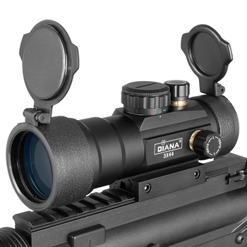 DIANA 1X40 2X40 3X42 3X44RD Taktiskās Medību Red Green Dot Sight darbības Joma Optika Riflescope Fit 11/20mm Dzelzceļa Kolimatora Skats 13032