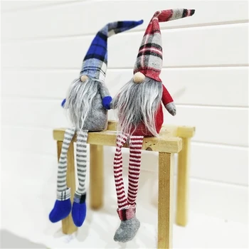 D&P 1GB Daudzu veidu Cute Ziemassvētku Rotājumu Sēdēja Garš, Kājas, Seja Elf Doll Rotājumi Mājās 2019 Jaunā Gada Dāvana Bērniem