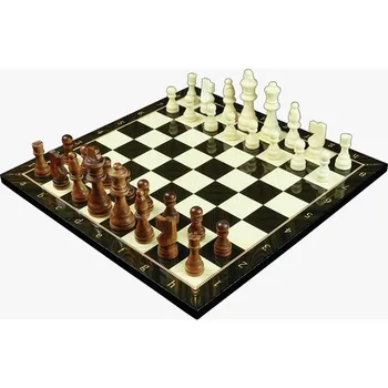 Darba Perlamutra Chess set + Bandinieks Nr.:3 Luksusa Koka šaha komplekts Bekgemons Dambrete
