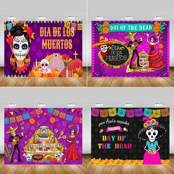 Dienā, Dead Fons Foto Atvašu Dia DE Los Muertos Puse Banner Fona Mexican Sugar Skull Fotogrāfija, Foto Studija 44366