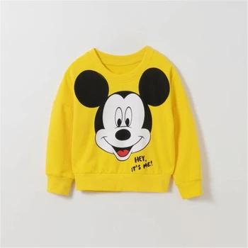 Disney Cartoon Bērnu Mickey Hoodies, Zēns, Meitene Mickey Mouse Ikdienas Krekls garām piedurknēm Džemperis, Krekls Bērniem Zemāko Topi