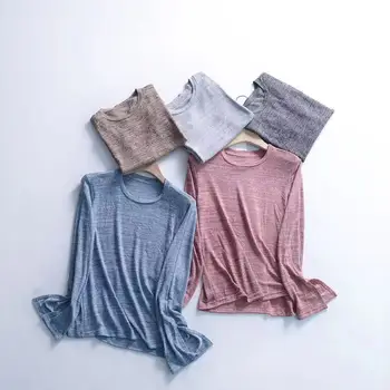 Divas gabals, kas tracksuit sieviešu 2019 Rudens ziemas garām piedurknēm T krekls+bikses 2 gabali set home (sākuma kostīmi, adīti kokvilnas pidžamu brīvs