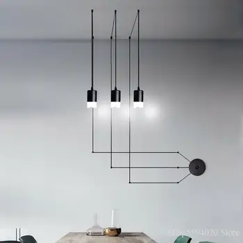 Dizains Modernu LED Pendant Gaismas, lai Dzīvo, Ēdamistaba Karājas Lampas Home DIY Apturēšanu Luminaria Kulons Lampas Bēniņi Dekori MĀJAS