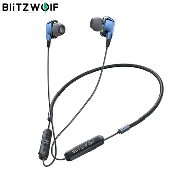 [ Dual Dinamisku Autovadītājiem ] BlitzWolf bluetooth 5.0 Austiņas Bezvadu Neckband Magnētisko Sporta Earbuds ar Mic Vadu Kontroles