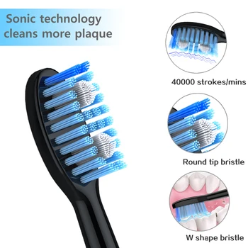 Dubultā Sonic Elektriskā zobu Suka H9 Pieaugušo Taimeris 5 Režīms USB Lādējamu Zoba 10 Nomaiņa Suka Galvas 2 Travle Gadījumā