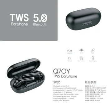 EZEAR Q70Y TWS Bluetooth 5.0 austiņas Touch Kontroli Austiņas Sporta Austiņas 3D stereo bezvadu austiņas 30077