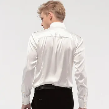 FANZHUAN Bezmaksas Piegāde Jaunu modes personības vīriešu Vīriešu Kāzu Baltā līgavainis nozīmītes stand apkakli long piedurknēm brīvs krekls 14276