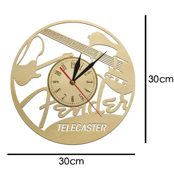 Fender Blacktop Telecaster Baritons Oriģināls Sienas Pulkstenis Zemniecisks Karājas Pulkstenis Koka Zīmi, Simbolu, Dekoru Ģitāra Mūsdienu Koka Pulkstenis 5826