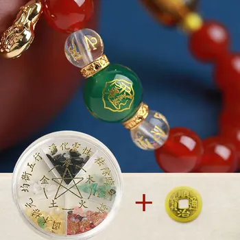 Fengshui 2020. gadam Huatai sui Aproce Veiksmi biezumu Dārgakmens Aproce Pieci Elementi kristāla Ķīnas vara monētas Mājas Dekoru