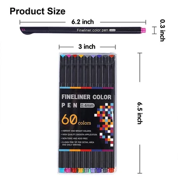 Fineliner Soda Punktu, Pildspalvas, 12 24 36 60 100 Krāsas 0,4 mm Marķieri Pildspalvas Komplekts Zīmēšanas Bullet Rakstīt Piezīmi Kalendārā Pieaugušo Krāsošana