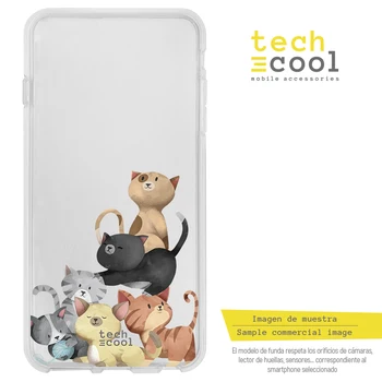 FunnyTech®Silikona Gadījumā Xiaomi Mi 10 Lite 5G l kaķi akvarelis, caurspīdīgs