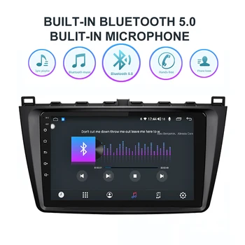 Funrover 128G DSP Android10.0 2 Din Auto Radio Mazda 6 2 3 GH 2007. līdz 2012. gadam, Auto Multimedia Video Atskaņotājs Navigācija GPS DVD