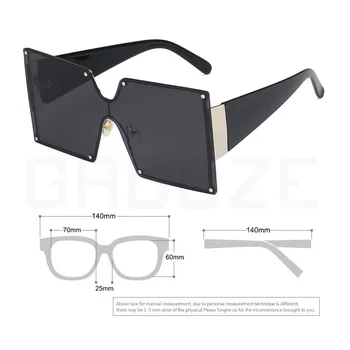 GAOOZE Laukumā Saulesbrilles Dāmas UV400 Retro Vintage Anti-glare Brilles Ceļojumu Lielgabarīta Saulesbrilles Sieviešu Oculos LXD474