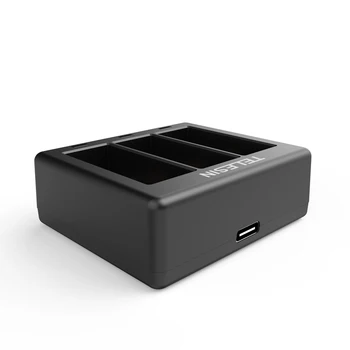 GoPro 9 3-way Akumulatora Lādētājs Smart Ātrās Uzlādes Kaste Ar LED Gaismu C Tipa Datu Kabeli, Par GoPro Hero 9 Sporta Kameru Piederumi