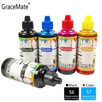 GraceMate Tintes Uzpildes Komplekts 56 57 Saderīgiem HP Deskjet 450 450ci 450wbt 5150 5550 5650 5650w 5850 5850w 9650 9670 9680 Printeri