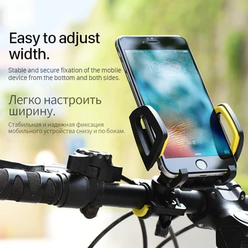 HOCO Velosipēdu, Motociklu Mobilā Tālruņa Turētājs iPhone Xiaomi Universāls Telefonu Turētājs Velosipēda Stūres Klipu Stāvēt GPS Mount Bracket