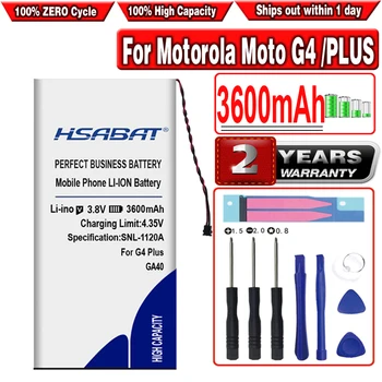 HSABAT GA40 3600mAh Baterija Motorola Moto G4 par Moto G4 Plus XT1642 XT1640 xt1626 XT1625 XT1622 XT1644 XT1643 SNN5970A