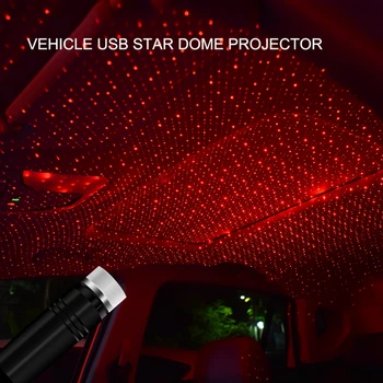 Ieslēdziet Nakts Vieglās Automašīnas Jumta Zvaigžņu Gaismu Romantiska USB Nakts Lampas Projekcijas Atmosfēru Dekoratīvās Gaismas Mājās, Griestu Sky Nakts Lam