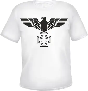 Imperial Ērglis T-Krekls - Dzelzs Krusts - Balta/Melna - S-3XL - Dzelzs Krusta