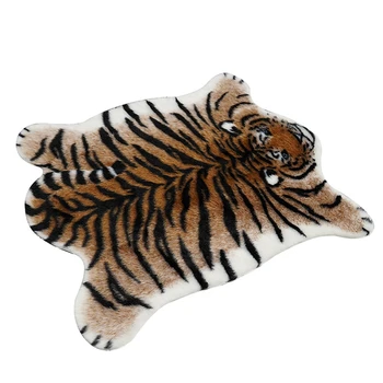 JAUNS-Mākslīgais Tiger Formas Kažokādas Pledi Vannas istaba Anti-Slīdēšanas Paklājiņš Mājas Vannas Dušas Telpa Paklāju Mazo