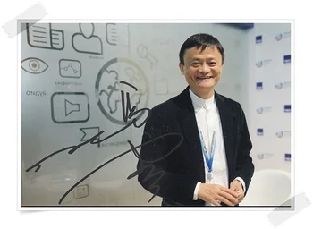 Jack Ma Yun autographed parakstīts fotogrāfiju kolekcija jaunais ķīnas ping 11.2016 d
