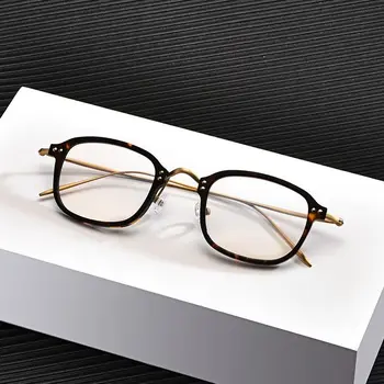 Japāņu Roku Darbs Titāna Briļļu Rāmis Vīriešu Laukumā Brilles Sievietēm Augstas Kvalitātes Tuvredzība Datoru Brilles 29685
