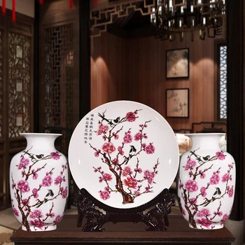 Jaunas Ierašanās Antīko Jingdezhen Keramikas Vāze Uzstādītu Klasisko Ķīniešu Tradicionālās Roku Olu Čaumalas, Vāze, Ziedu Vāzes Porcelāna Vāze