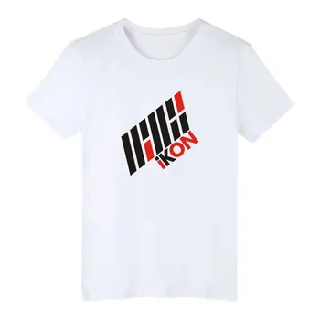 Jauno Modes Sieviešu Kpop Ikon Gadījuma Kokvilnas Apģērbs Fani Atbalsta Harajuku T-krekls Vasaras Īsām Piedurknēm T Camiseta Mujer