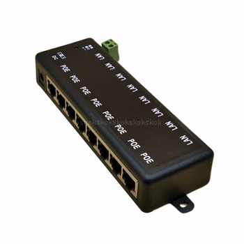 Jauns 8 Portu POE Inžektors POE Splitter, lai CCTV Tīkla Camera POE Power Over Ethernet IEEE802.3af Au13 19 Droship