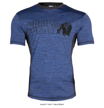 Jauns Vīriešu vingrošanas zāles ar īsām piedurknēm T-krekls Fitnesa augšas Vīriešu Darbojas Sporta Kultūrisms Izdilis Izšūšanas t-veida Topi Vasaras Treniņu Apģērbs
