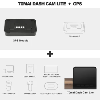 Jaunu 70mai Dash Cam Lite 1080P Ātrums Koordinātas GPS Moduļi 70 MAI Lite Auto Cam Ieraksti 24H Autostāvvieta Monitors 70mai Lite Auto DVR