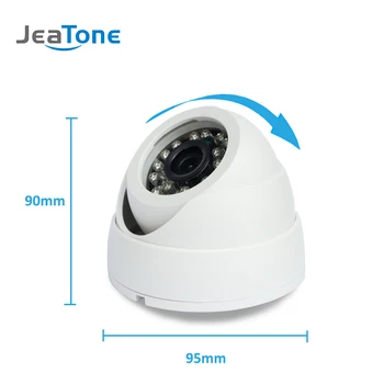 JeaTone 720P/960P/1080P AHD Drošības Dome Mini Kameras Video Novērošanas Iekštelpu CMOS Kamera Baltā Krāsa 15M Nakts Redzamības IS