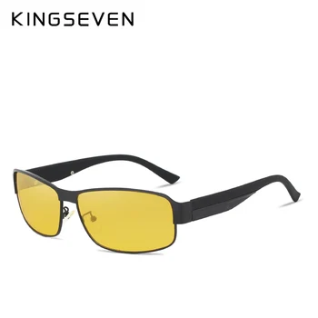 KINGSEVEN Dzeltena Polarizētās Saulesbrilles, Vīriešu, Sieviešu Nakts Redzamības Brilles Braukšanas Brilles Vadītāja Aviācijas Saules Brilles UV400 16641
