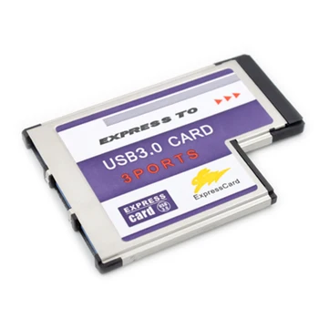 Karstā Pārdošanas Augstas Kvalitātes 3 Ostas Paslēpta USB 3.0 USB3.0 līdz Expresscard Express Card 54 54 mm Adapteris Konvertētājs 9798